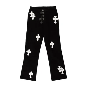 Black And White Chrome Hearts Jeans