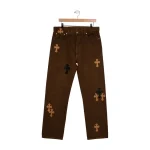 Brown Chrome Hearts Jeans