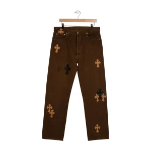 Brown Chrome Hearts Jeans