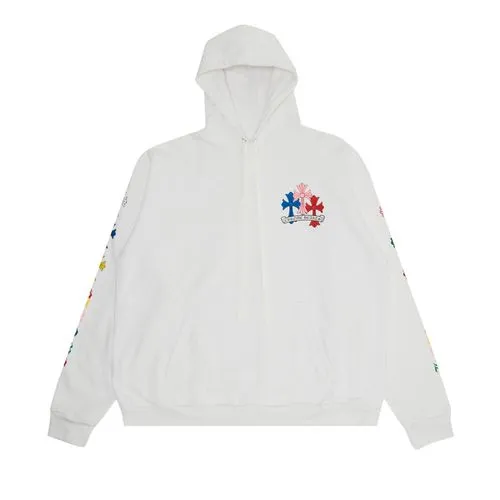 Chrome Hearts Cross Hoodie White/Multicolor Chrome Hearts Cross Hoodie White/Multicolor