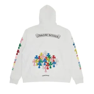 Chrome Hearts Cross Hoodie White/Multicolor