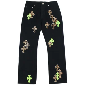 Chrome Hearts Leopard Jeans​ Black