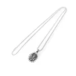 Chrome Hearts Oval Angel Medallion Charm Necklace