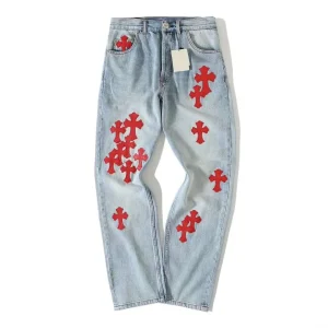 Chrome Hearts Red Cross Jeans​