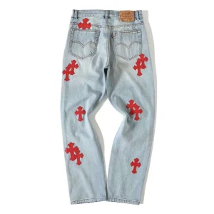 Chrome Hearts Red Cross Jeans​