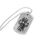Chrome Hearts Tiny Cross Cutout Dog Tag Necklace - immagine 2