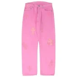 Pink Chrome Hearts Jeans​