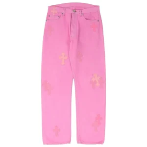 Pink Chrome Hearts Jeans​