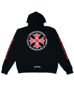 Red And Black Chrome Hearts Hoodie​ - immagine 2