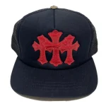 Chrome Hearts Cimitero Nero-Rosso Cappello