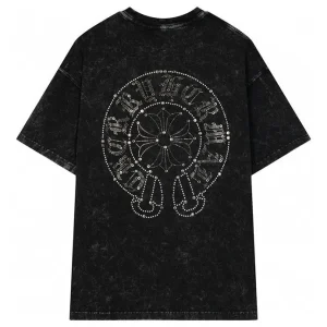 Chrome Hearts Rhinestone T Shirt​ Black